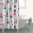 thumbnail image 4 of Floral Princess Pattern Shower Curtain 36"x72" ,Bathroom Decorative Shower Curtains Set with 12 Hooks,Modern Waterproof Washable Shower Curtain, 4 of 6