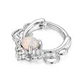 thumbnail image 4 of Harhinhe Nose Nostril Ring Stud Hoop Stainless Steel Body Piercing Jewelry 16G (Silver), 4 of 8