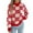 Red, variant on Fgnfyis Christmas Winter Snowflake Grid Pattern Pullover Sweater Long Sleeve Knitted Casual Sweaters for Women for Warm Blouse Tunic Winter Red S
