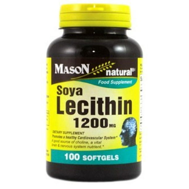 Mason Natural Soya Lecithin Softgels 1200 Mg, 100 Ct
