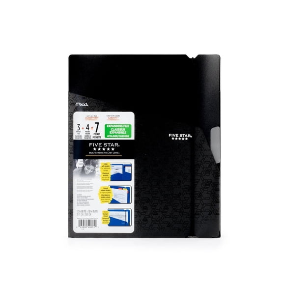 Five Star 7 Pocket Expanding File and Folder Non-Wall Mount