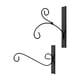 thumbnail image 4 of Barras de plantador de hierro 2pcs Soporte de pared de carga pesada Múltiple pendiente rústica de pendiente rústica ganchos de jardín de jardín para c, 4 of 8