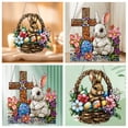 thumbnail image 2 of PEIBang Easter Stained Glass Window Hanging,Rabbit Eggs Suncatcher for Easter Window Door Wall Home Decorations, 2 of 8