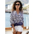 thumbnail image 2 of LASCANA Women's Long Sleeve Boho Blouse Shirt Screen Print, 2 of 5