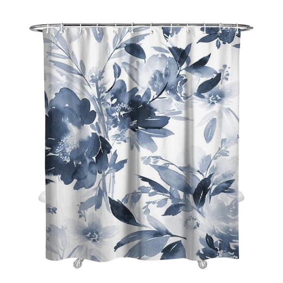 Waterproof Botanical Leaves Floral Shower Curtain 72x84 Inch Boho Style Polyester Unique Shower Curtain for Bathroom Hotel Home Decor with 12 Plastic Hooks