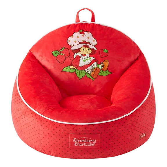 Strawberry Shortcake Kids' Compressed Foam Bean Bag Chair, Red