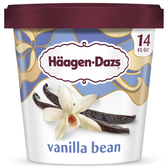 Haagen Dazs Vanilla Bean Ice Cream, Gluten Free, Kosher, 14 oz