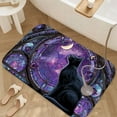 thumbnail image 3 of 1pc A Black Cat Looking Absorbent Non-Slip Bathroom Thickened Flannel Rug Decor,Soft,Quick Drying,Suitable For Indoor/outdoor Use,Bathrooms,Bedrooms,Kitchens,Terrace,Laundry Rooms,16"x24", 3 of 9