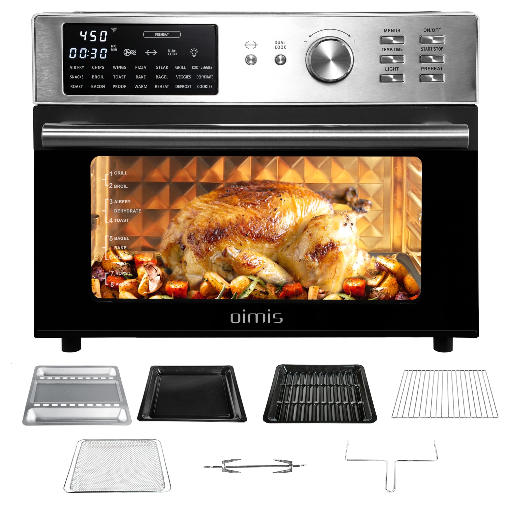 𝓞𝓘𝓜𝓘𝓢 Air Fryer Toaster Oven, 32QT Large 21 in 1 Smart Convection oven