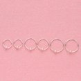 thumbnail image 4 of 3 Pairs Sterling Silver Earrings Fashion Simple Hoop Earrings Nose Ring Hoop, 4 of 10