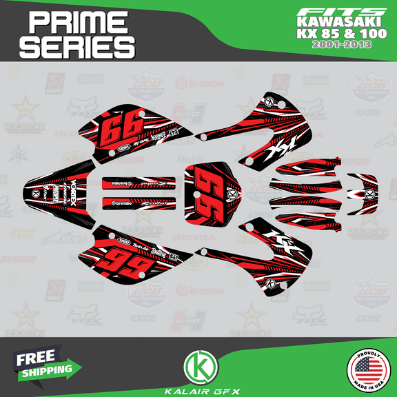 Kalair GFX Graphics Kit for Kawasaki KX85 (2001-2013) Prime Series
