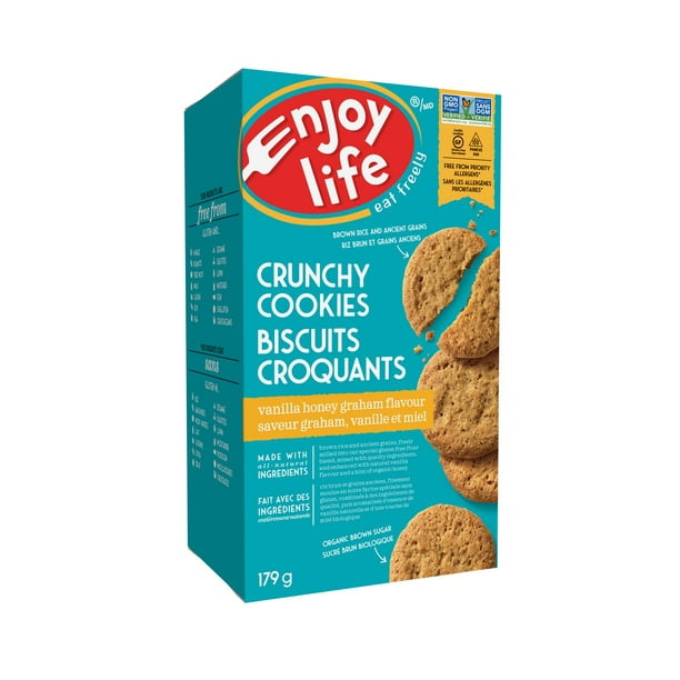 ENJOY LIFE Biscuits croquants sans gluten à la vanille et au miel Graham 179g