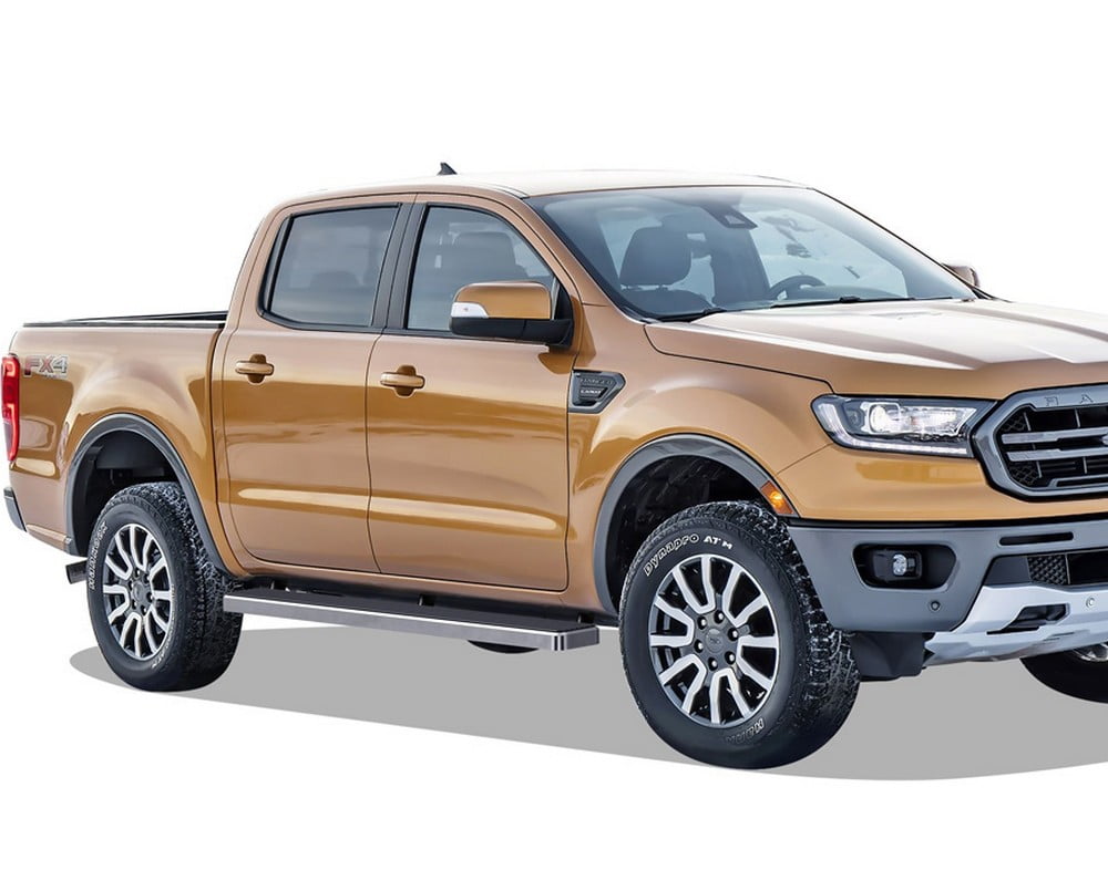 APS Running Boards 6 inches Compatible with Ford Ranger 2019-2023 SuperCrew Cab 4-Door (Nerf Bars Side Steps Side Bars)
