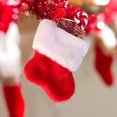 thumbnail image 4 of SUNSIOM Christmas Small Hanging Stockings Contrast Color Plush Home Party Christmas Tree Ornament, 4 of 6