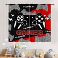 thumbnail image 3 of Gaming Curtains for Boys Bedroom, Kids Gamer Room Curtain Teens Black and Red Video Game Controller Window Treatments Drapes for Nursery Living Room Playroom 2 Panels, 84"x63" Inch, 3 of 5