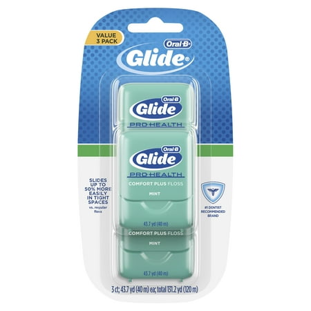 Oral-B Glide Pro-Health Comfort Plus Dental Floss, Mint, 40 M, Pack of