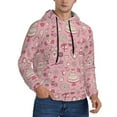 thumbnail image 2 of Fotbe Men's Hoodie with Cute Love Pattern - Kangaroo Pocket Pullover Hooded Sweatshirt, Perfect for Daily Wear, Travel, and Home-Small, 2 of 7