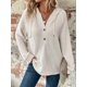 thumbnail image 5 of Sudadera con Capucha de Larga de Punto Gofre para Mujer, con Cordón, Botones, Cuello en V, Informal, con Capucha. XXL, 5 of 9