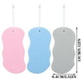 thumbnail image 2 of Qweryboo 3 Pcs Exfoliating Bath Sponge, Soft Spa Scrub Sponges for Shower, Dead Skin Remover for Body for Adult Baby(Pink,Blue,Grey), 2 of 7