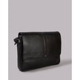 thumbnail image 2 of 100% Genuine Leather Laptop Messenger Bag | Black - By Tortoise, 2 of 3