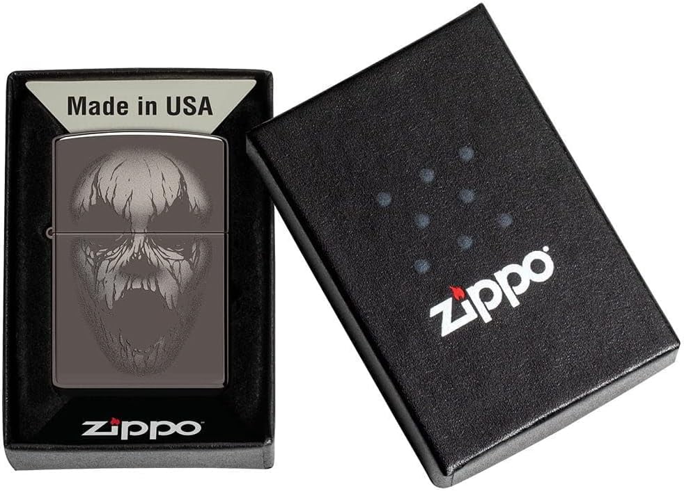 Zippo Lighter - Personalized Message Engraved on Backside Zombie Design Windproof Lighter (Monster #49799)
