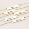 Bar Necklace Personalized - Custom Name Necklace - Name Jewelry Friendship Necklace - Best Friend Necklace - Gift for Her