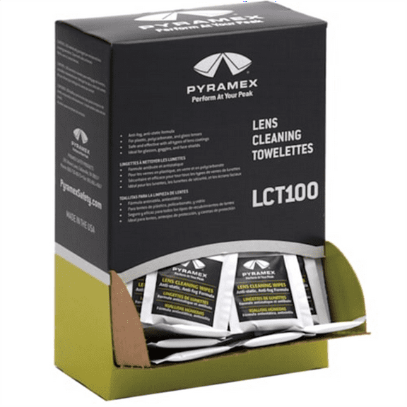 Pyramex Anti-fog Wipes - 100 Individually Packaged