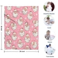 thumbnail image 4 of Pink Christmas Santa Pattern Blanket,Comfortable Soft Lamb Wool Throw Blanket,All Season,Warm Lightweight Blankets for Sofa Bed Couch Living Room Chair,30"x40", 4 of 4