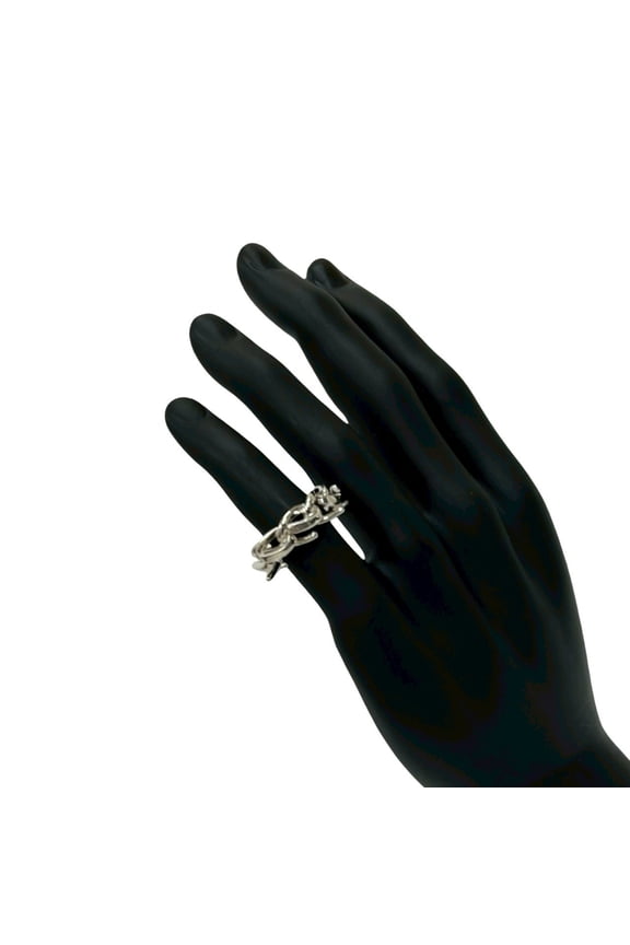 Pre-Owned TIFFANY & Co. Tiffany Forge Link Ring, 925 Sterling Silver, Size 9, 21057 (Good)