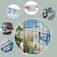 thumbnail image 6 of Summer Beach Coastal Shower Curtain Blue Sea Ocean Landscape Beachy Recliner Chair Hat Starfish Hawaii Scenery Waves Seaside Bath Curtain Fabric Bathroom Accessories Decor with Hooks, 6 of 7