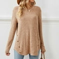 thumbnail image 6 of Usmixi Winter Sweater for Women Knitted Pullover Tops for Women Loose Casual Round Neck Thin Lightweight Sweater Tunic Casual Solid Sweater Fall Long Sleeve Tops 2023, 6 of 7