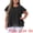Black, variant on Unique Bargains Women's Plus Size Ruffle Short Sleeve V Neck Chiffon Blouse 1X Green