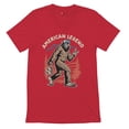 thumbnail image 5 of American Legend Bigfoot V-Neck T-shirt Patriotic Funny Sasquatch Fan 4 July USA Flag Beer BBQ Tailgate Party Tee, 5 of 7