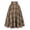 Yellow, variant on Joernso Women Midi Skirt Plaid Print High Waist A-Line Skirt Large Hem Design Slimming Effect Autumn Winter Skirt