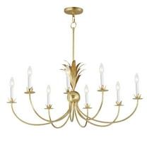 2888GL Maxim Lighting Paloma - 8 Light Chandelier-17.5 Inches Tall and 36 Inches Wide-Gold Leaf Finish    -Traditional Installation