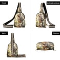 thumbnail image 3 of Stylish Leather Crossbody Bag 8.46x5.9x2.16In Easy To Carry Multi-Purpose Travel Hiking Shopping Fashion Bag Big Mouth Dinosaur, 3 of 7