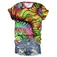thumbnail image 4 of LYXSSBYX Womens T Shirts Graphic Tees Trendy Women's Printed Short Sleeved T-Shirt Top, 4 of 5