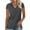 Dark Gray, variant on YHAJDS Women's Casual Tops V Neck Short Sleeve Solid Color Basic Blouse Tee
