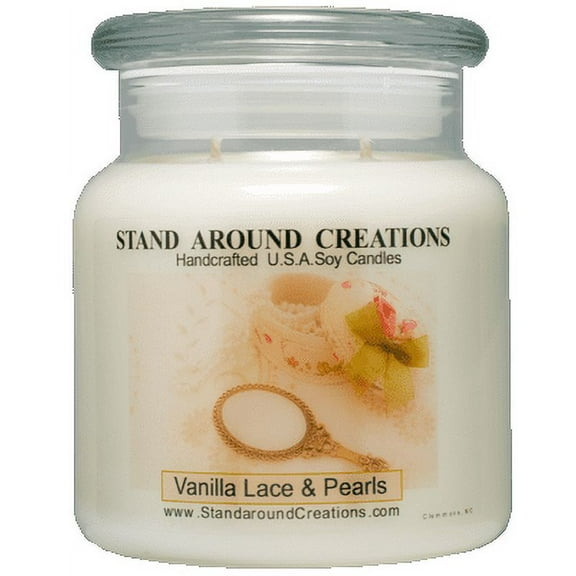 VANILLA LACE & PEARLS APOTHECARY 16-OZ. ALL NATURAL SOY CANDLE