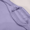 thumbnail image 5 of Avolia Plus Size Women Summer Casual Dress Solid Color Breathable Polyester Everyday Outing Wear Light Purple L, 5 of 8