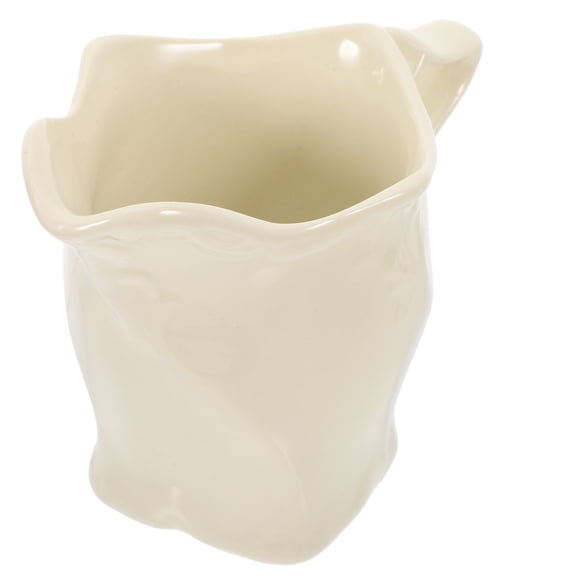 Masteelf Ceramic Coffee Pitcher Creamer Pitcher for Milk Frothing Tea and Syrup Porcelain Milk Jug with Handle for Cappuccino and Latte