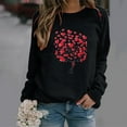 thumbnail image 2 of Outfmvch Chandails à Capuchon pour Femmes Chemise à Manches Longues Décontractée Imprimée Pull tops Femmes Pulls Femmes Noir, 2 of 3