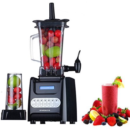 Ovente Professional Countertop Blender with Dispenser and Extra 13.5 Ounces BPA-Free Blender Cup for Smoothie, Protein Shakes, and Puree Baby Food, 1000 Watts Base, Multi Speed, Black