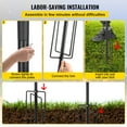 thumbnail image 5 of BENTISM String Light Poles, 2 Pack 9.7 ft, Outdoor Powder Coated Steel Lamp Post with Hooks to Hang Lantern and Flags, Decorate Garden, Backyard, Patio, Deck, for Party and Wedding, Black, 5 of 9