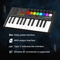 thumbnail image 2 of Graflsoa Compact 25-Key MIDI Keyboard with 8 Impact Pads, OLED Display, and USB Type-C Power for Portable Music Production, 2 of 6