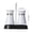 White, variant on COM1950s Spice Jars with Stainless Steel Lids, 2 Pack Glass Seasoning Bottles, Refillable Spice Shakers for Kitchen Organization, Includes Holder Stand for Counter or Camping