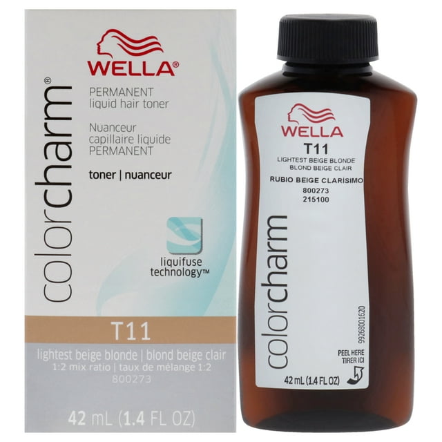 Tónico líquido permanente Color Charm - T11 Rubio beige más claro de Wella para unisex - 1,4 oz Wella NA
