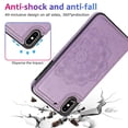 thumbnail image 3 of Funda para iPhone Xs Max con tarjetero de piel sintética con estampado de flores de datura, 3 of 5