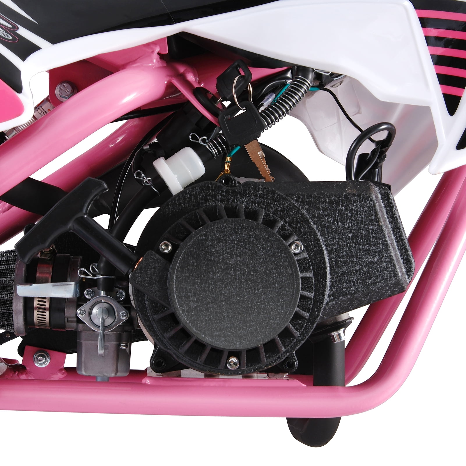 Wharick Dirt Bike for Kids, 49cc 2-Stroke Gas Power Motocross Mini Motorcycle with Front Rear Disc Brakes 30KM/H for Boys and Girls Gift