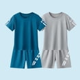 thumbnail image 5 of OVAFBAU Boys Summer Clothing Sets 2PC Boys Crewneck Short Sleeve Quickly Dry Athletic Top Pants Versatile Set, 5 of 5